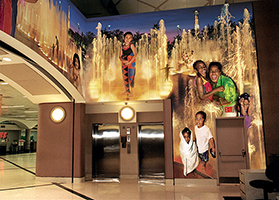 right side of Atlanta airport mural